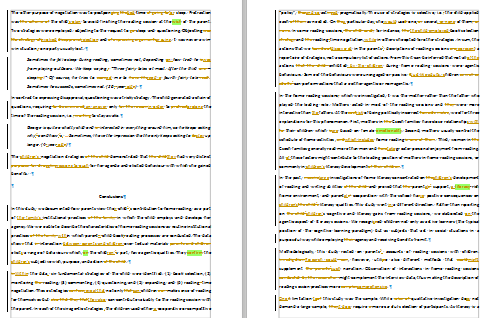 A picture of an edited document